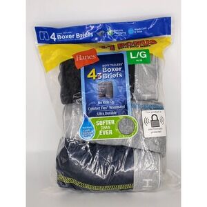 Hanes Boy's Boxers Briefs * Size Large * 4 PK
